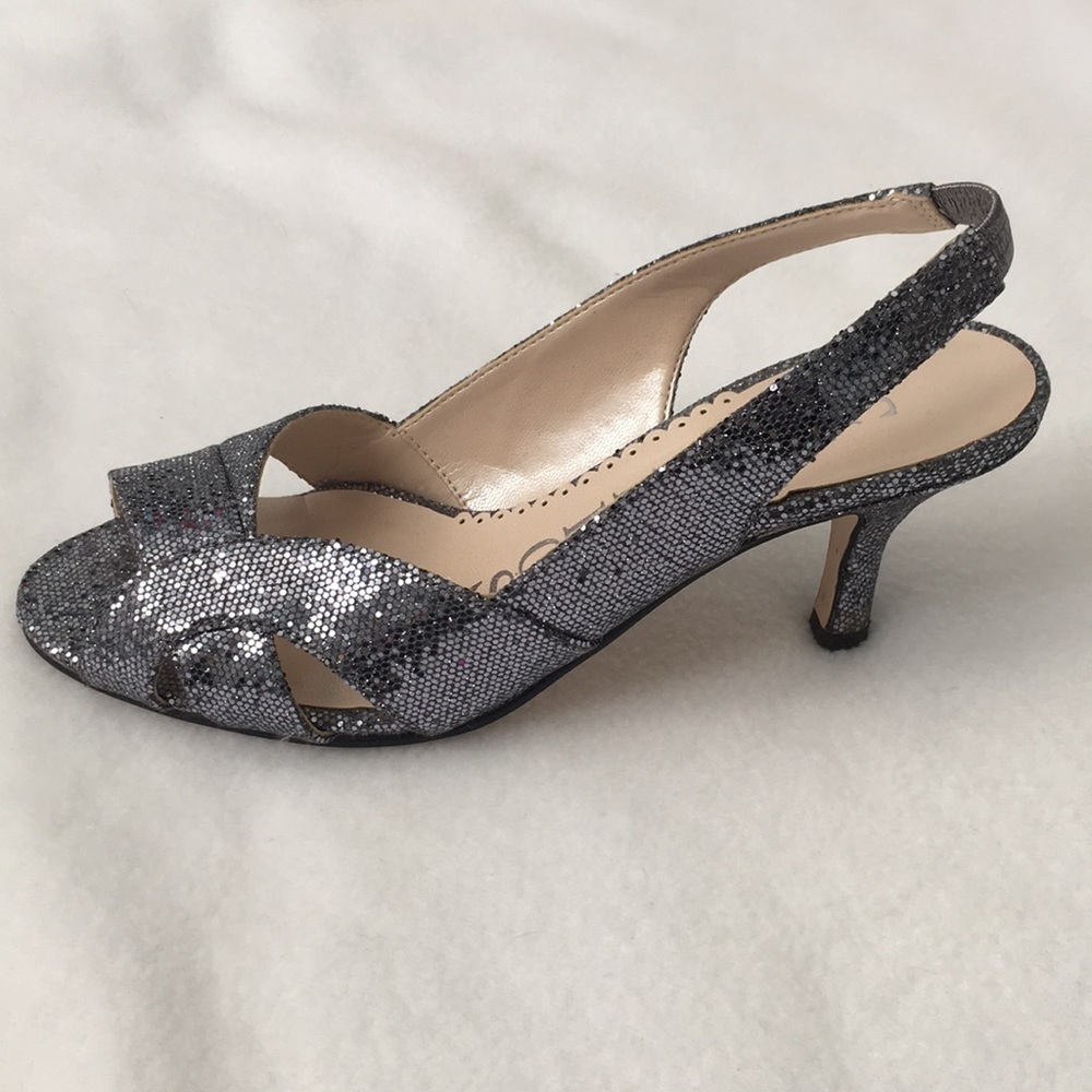 caparros silver heels